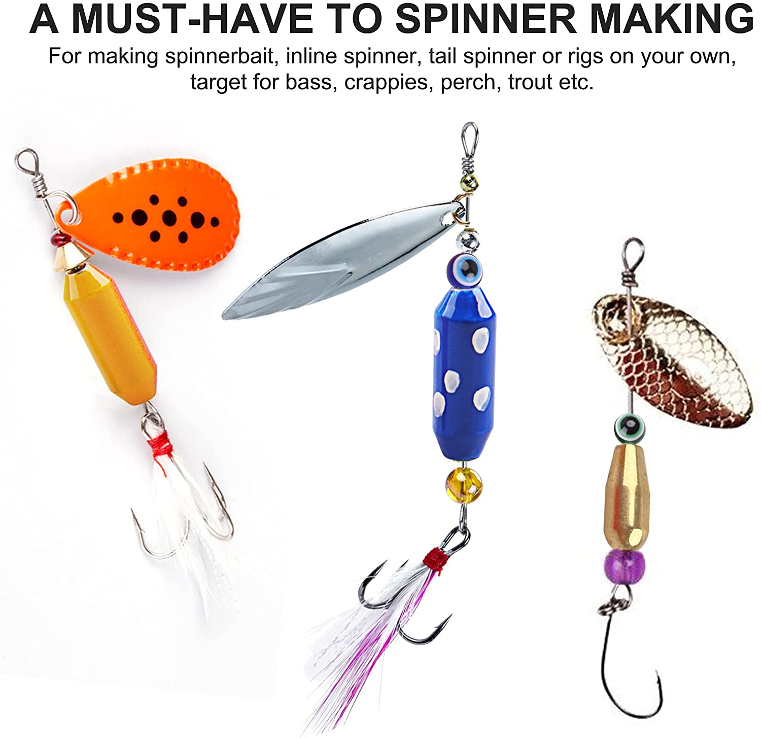 10 adet balıkçılık pirinç Spin - Fishing Lure Spinner incelemesi ve fiyatı