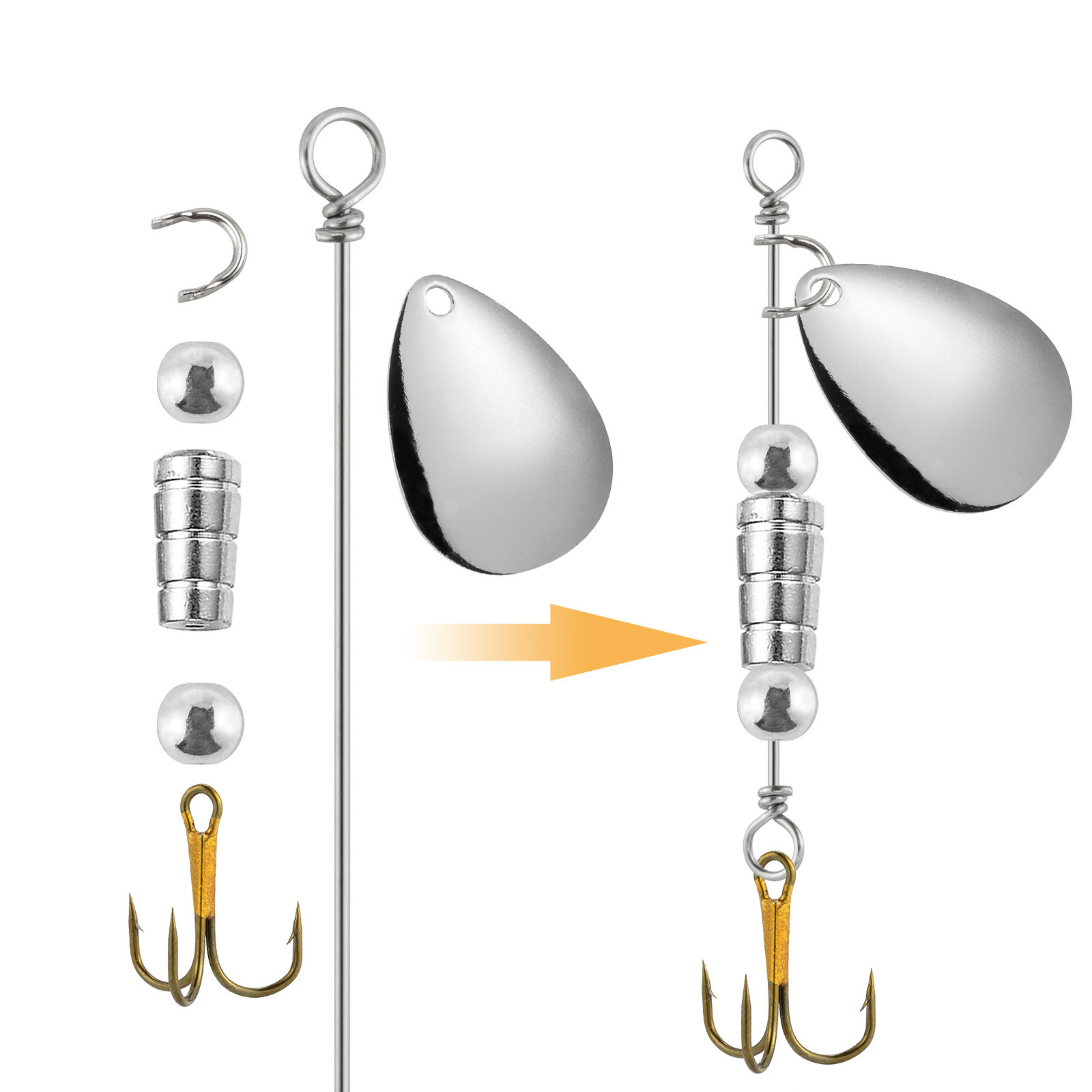 90 Adet Spinnerbait Şaft Teli  - Fishing Lure Spinner incelemesi ve fiyatı